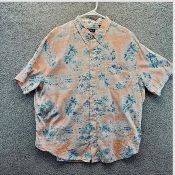 Chaps Other - Chaps Mens Go Untucked Button Down Hawaiian Size 2XB Short Sleeve Shirt